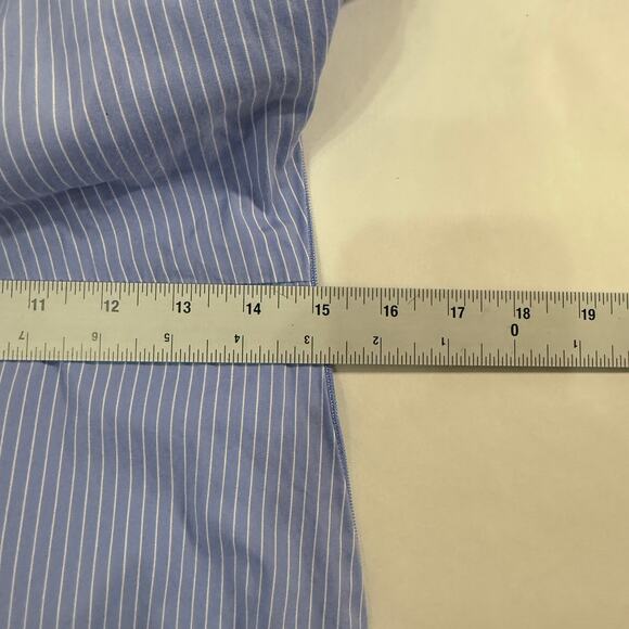 A.L.C. 4 Monica Pinstriped Cotton Shirt Dress Vitality Blue White Poplin Crisp - Picture 8 of 11
